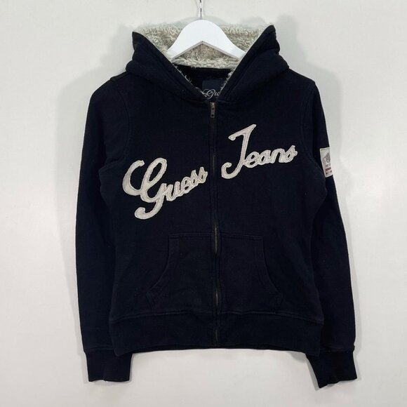Y2K Black Guess Hoodie - Picture 1 of 3